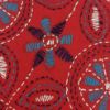 Picture of Handcrafted Terracotta Red Kantha Embroidery Hexagonal Storage Box – Santiniketan Fabric Organiser