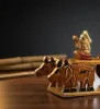 Picture of Handcrafted Wooden & Bamboo Bullock Cart Showpiece – Rural Heritage Miniature