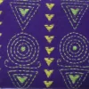 Picture of Handcrafted Purple Kantha Embroidery Double-Zipper Wallet – Santiniketan Long Fabric Clutch