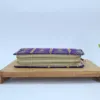 Picture of Handcrafted Purple Kantha Embroidery Double-Zipper Wallet – Santiniketan Long Fabric Clutch