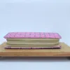 Picture of Handcrafted Pink Kantha Embroidery Double-Zipper Wallet – Santiniketan Long Fabric Clutch