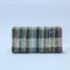 Picture of Handcrafted Multi-Colour Handloom Fabric Double-Zipper Wallet – Santiniketan Long Clutch Pouch