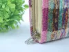 Picture of Handcrafted Multi-Colour Handloom Fabric Double-Zipper Wallet – Santiniketan Long Clutch Pouch